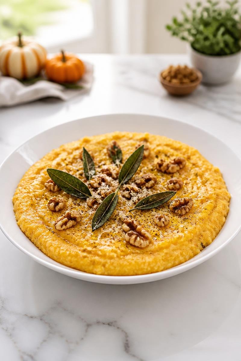 Nutty Sage Parmesan Pumpkin Polenta Bowl Nutty Sage Parmesan Pumpkin Polenta Bowl