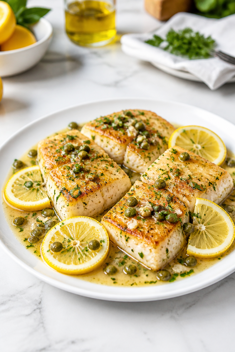 One Pan Lemon Butter Cod Fillet