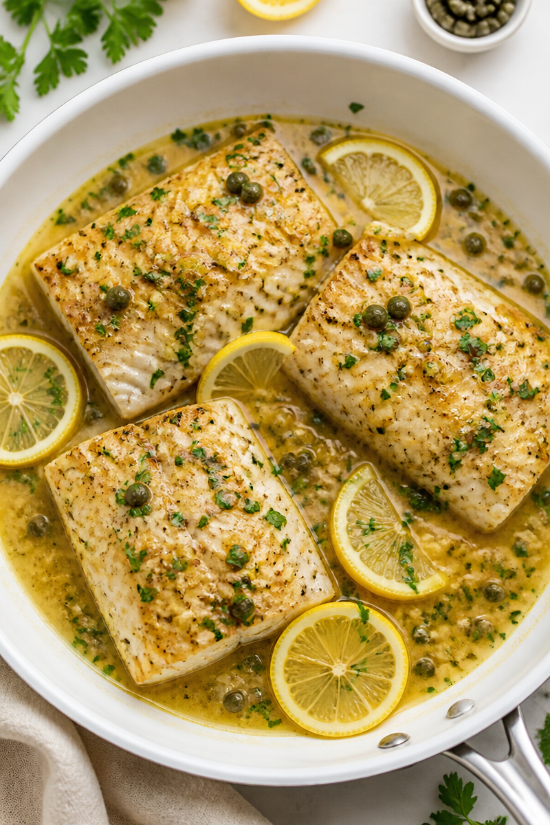 One Pan Lemon Butter Cod Fillet