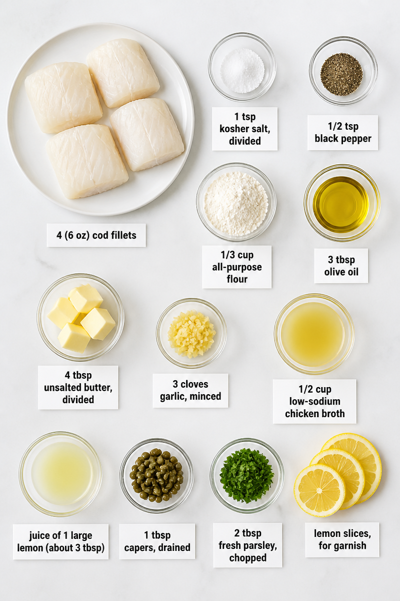 One Pan Lemon Butter Cod Fillet