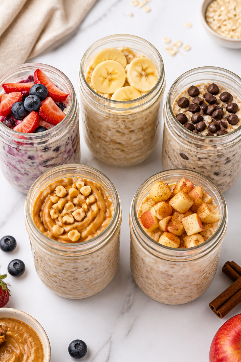 Overnight Oats Freezer Prep Five Flavors