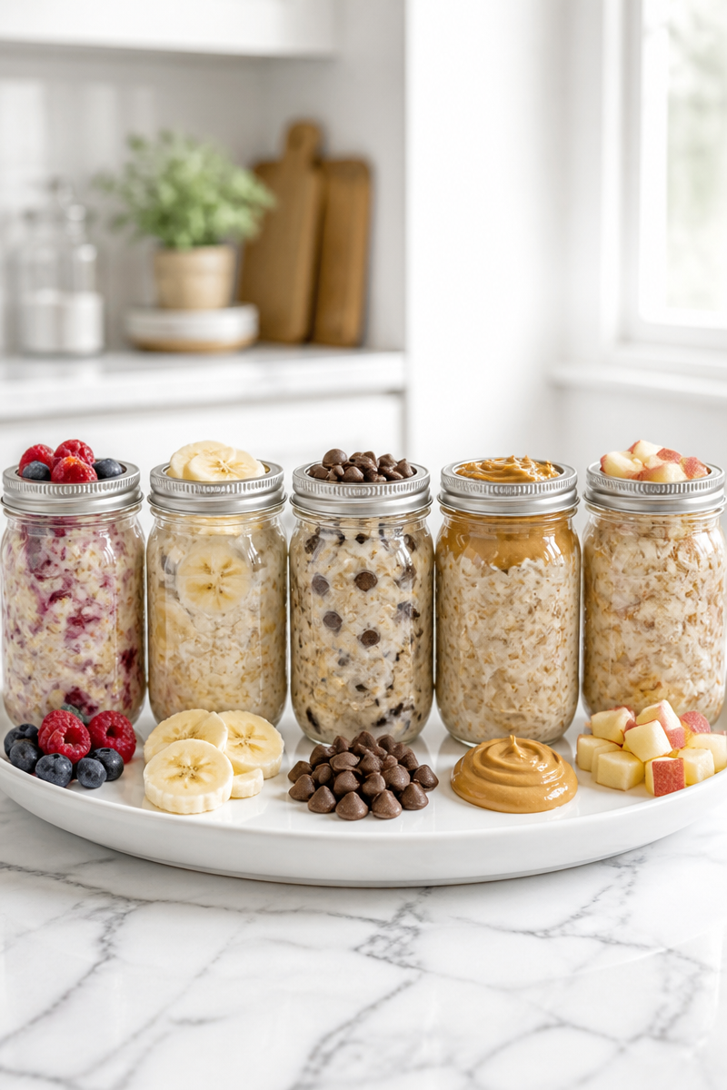 Overnight Oats Freezer Prep Five Flavors