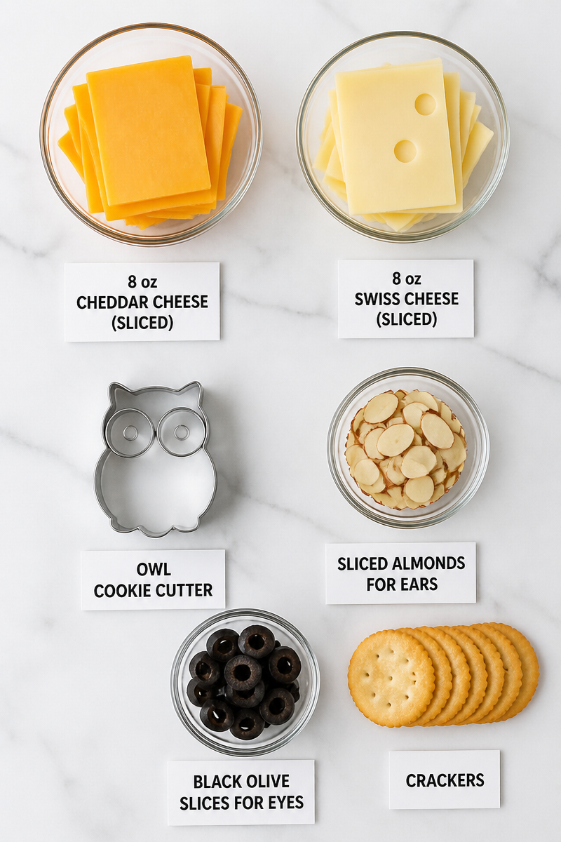 Owl Shaped Halloween Cheese Snack Owl Shaped Halloween Cheese Snack