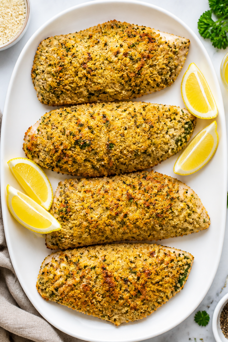 Panko Crusted Dijon Tilapia Sheet Pan Panko Crusted Dijon Tilapia Sheet Pan