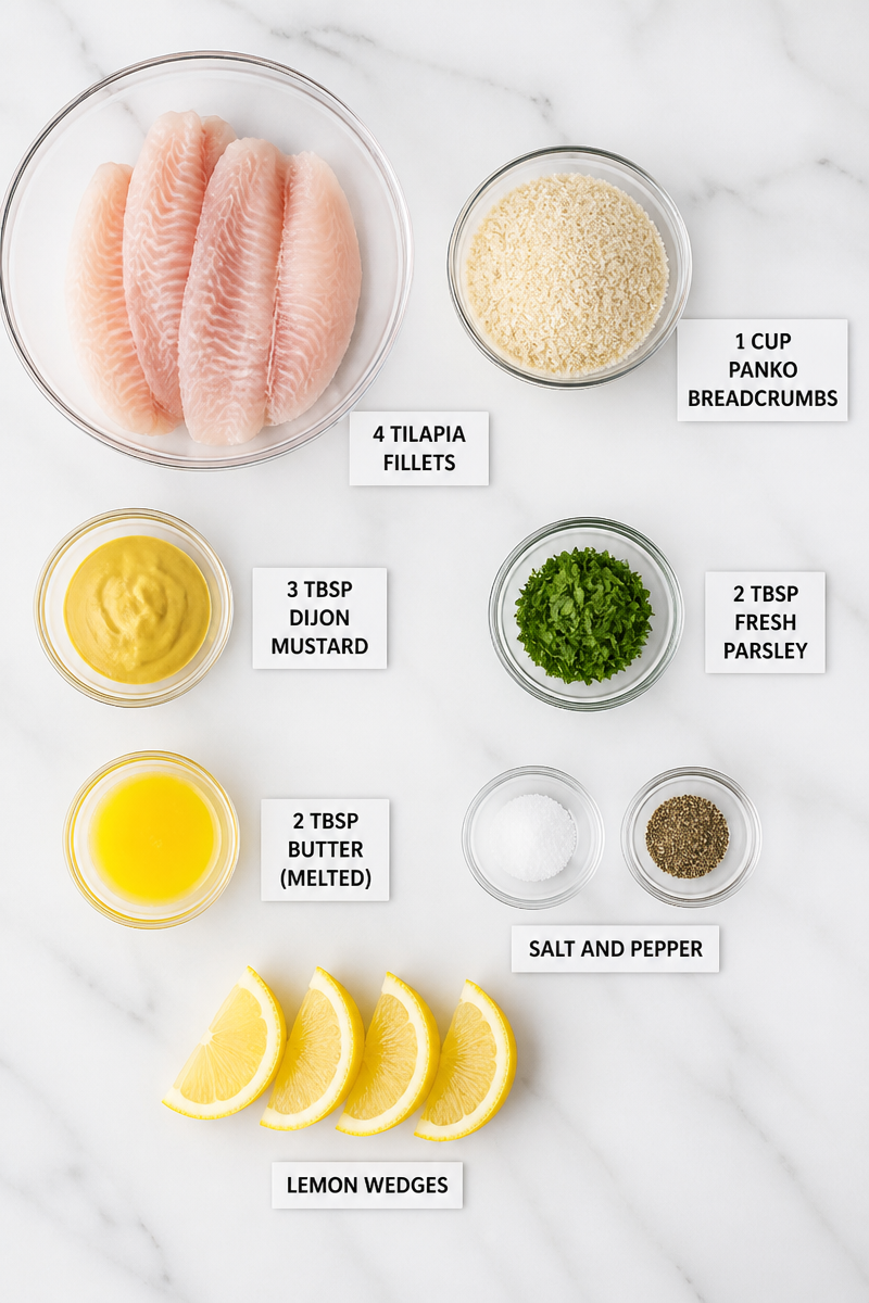 Panko Crusted Dijon Tilapia Sheet Pan Panko Crusted Dijon Tilapia Sheet Pan