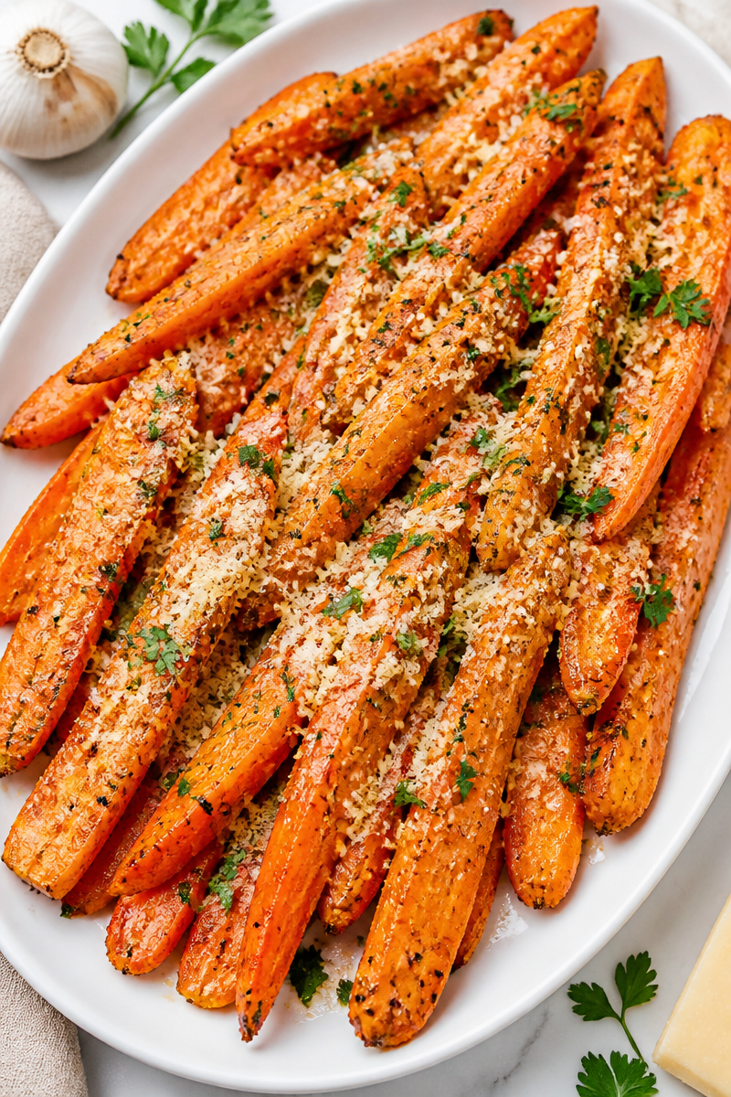Parmesan Roasted Carrot Garlic Side Parmesan Roasted Carrot Garlic Side