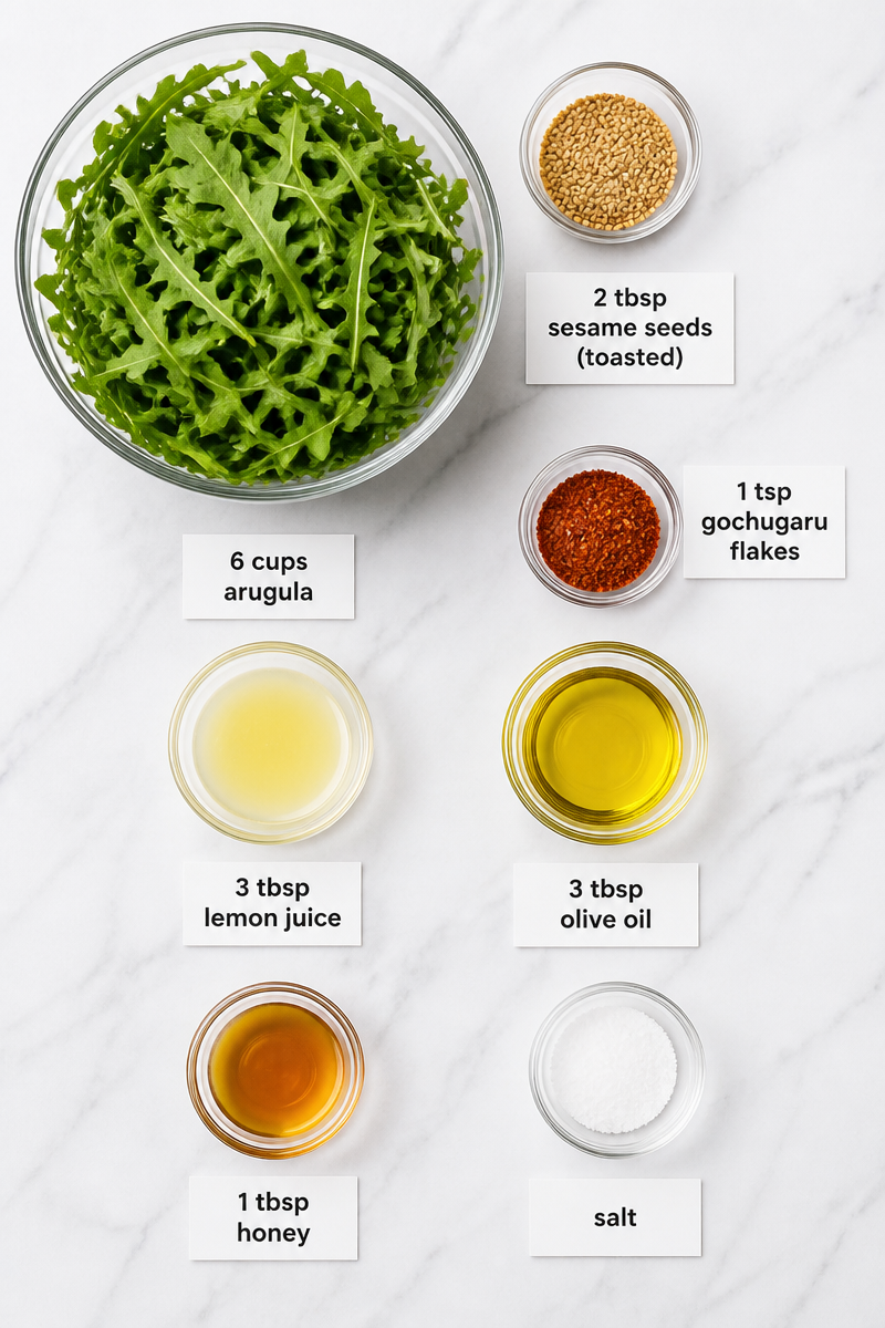 Peppery Arugula Gochugaru Lemon Salad