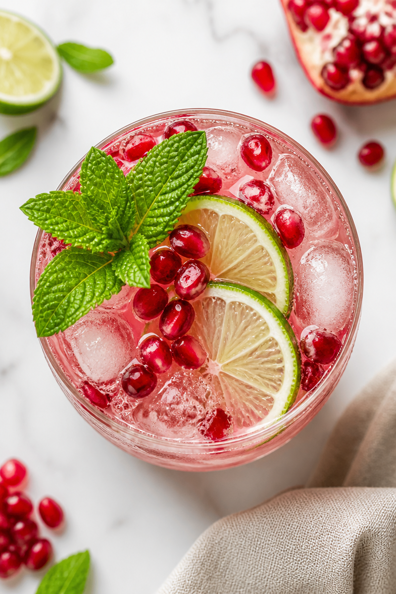 Pomegranate Gin Tonic Autumn Cocktail Pomegranate Gin Tonic Autumn Cocktail