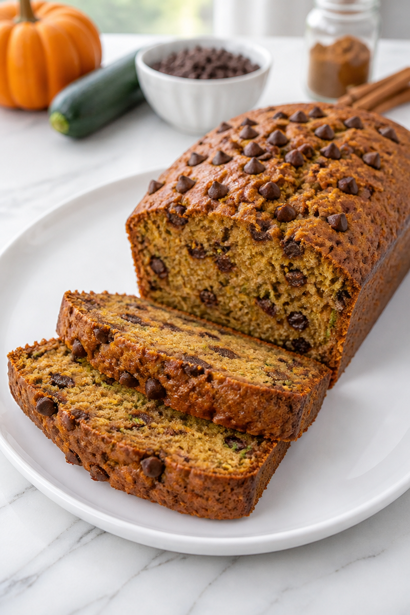 Pumpkin Chocolate Chip Zucchini Bread Pumpkin Chocolate Chip Zucchini Bread