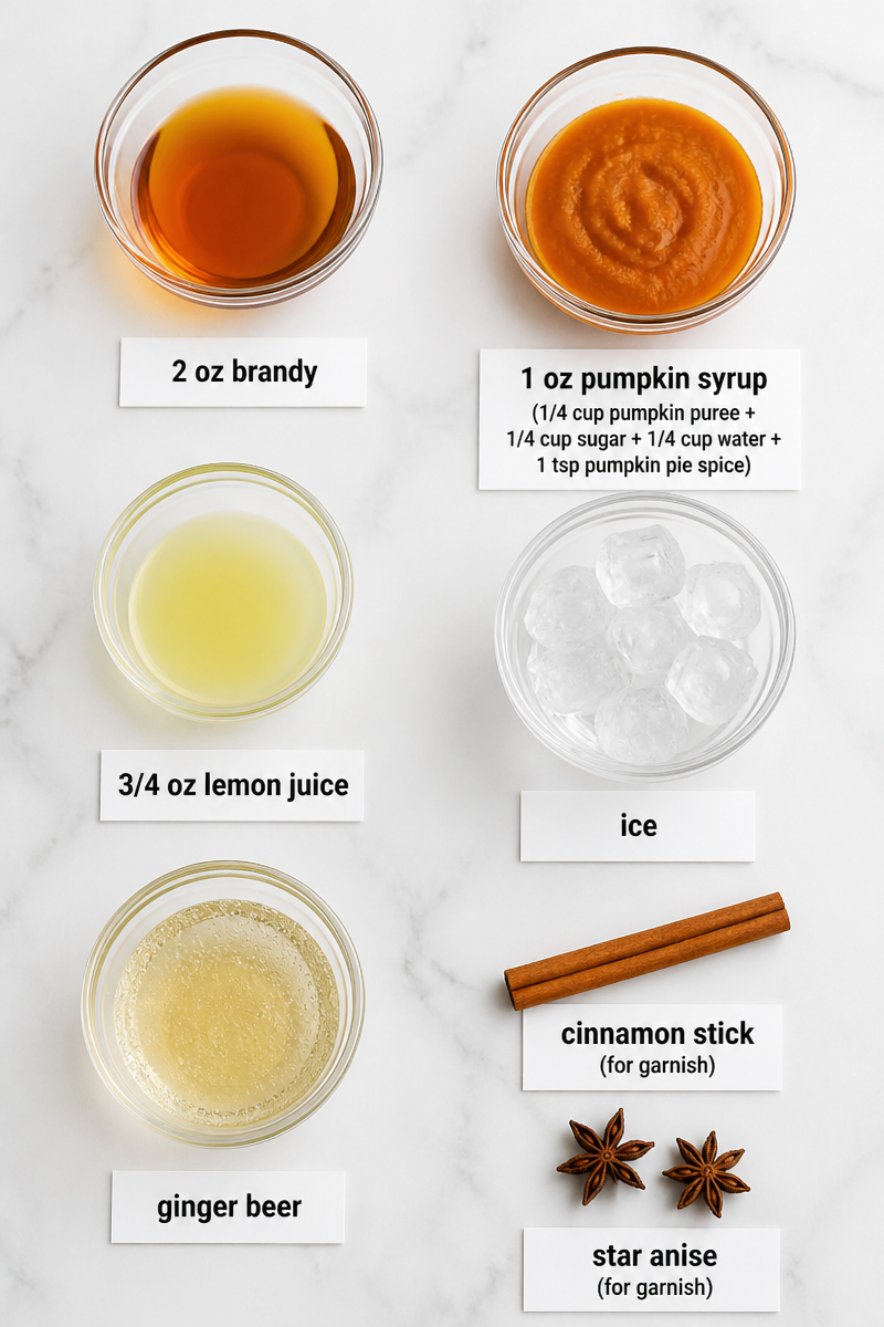 Pumpkin Pie Spice Brandy Cocktail