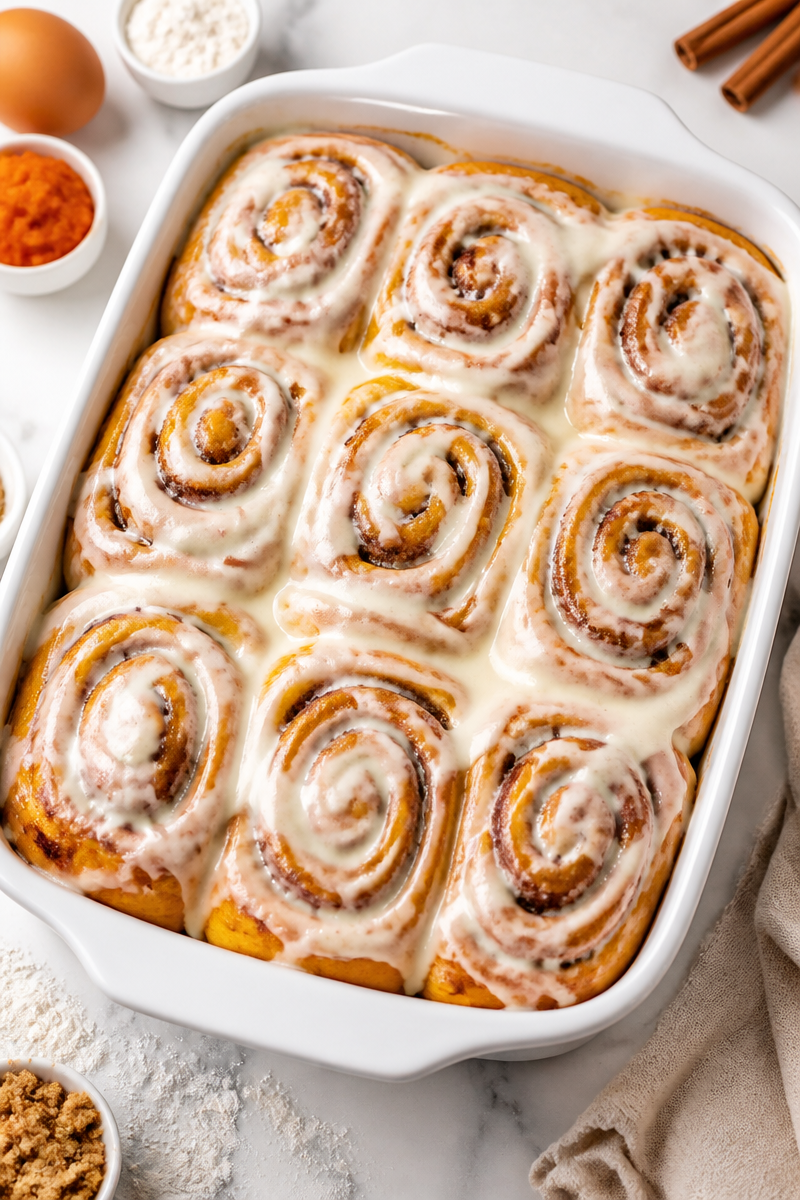Pumpkin Spice Overnight Yeast Cinnamon Roll Pumpkin Spice Overnight Yeast Cinnamon Roll