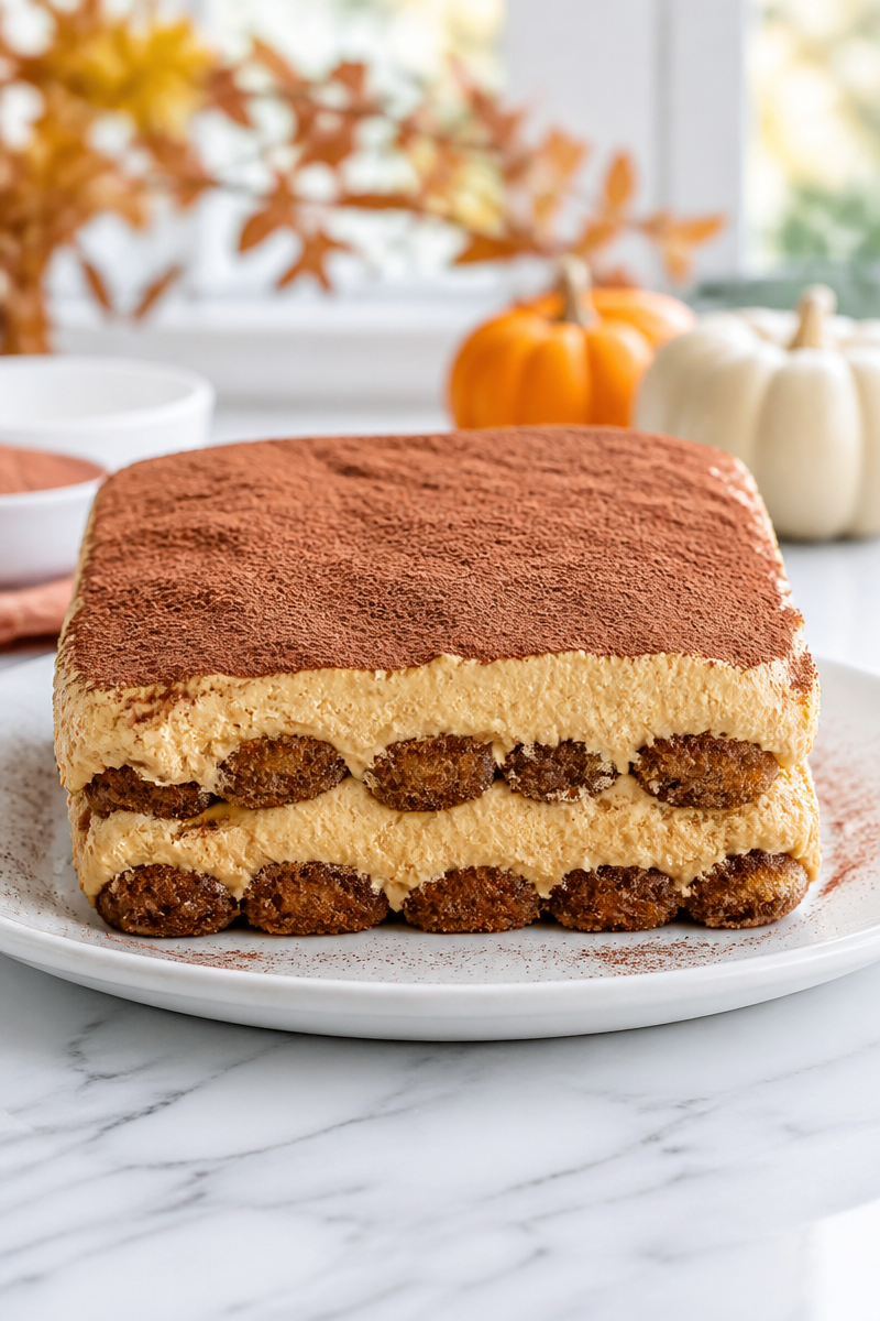Pumpkin Spice Tiramisu No Bake Layer Pumpkin Spice Tiramisu No Bake Layer