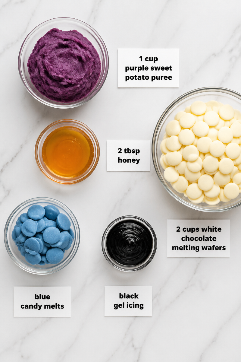 Purple Sweet Potato White Chocolate Eyeball Purple Sweet Potato White Chocolate Eyeball
