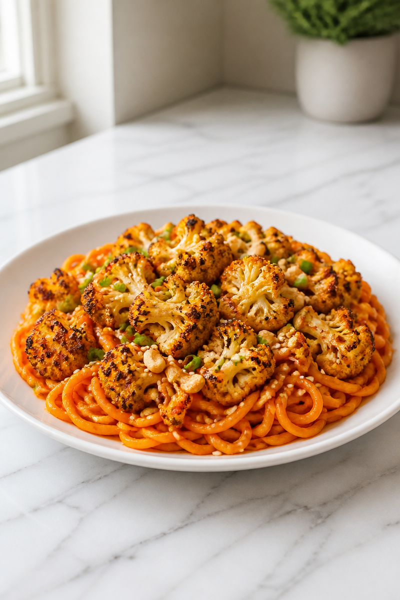 Red Pepper Cashew Noodle Bowl Crispy Red Pepper Cashew Noodle Bowl Crispy