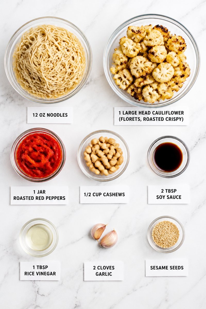 Red Pepper Cashew Noodle Bowl Crispy Red Pepper Cashew Noodle Bowl Crispy