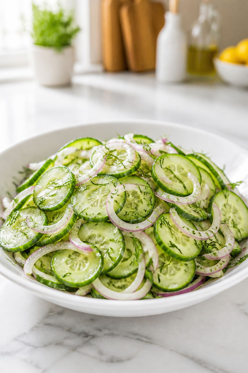 Refreshing Cucumber Onion Salad Bowl Refreshing Cucumber Onion Salad Bowl