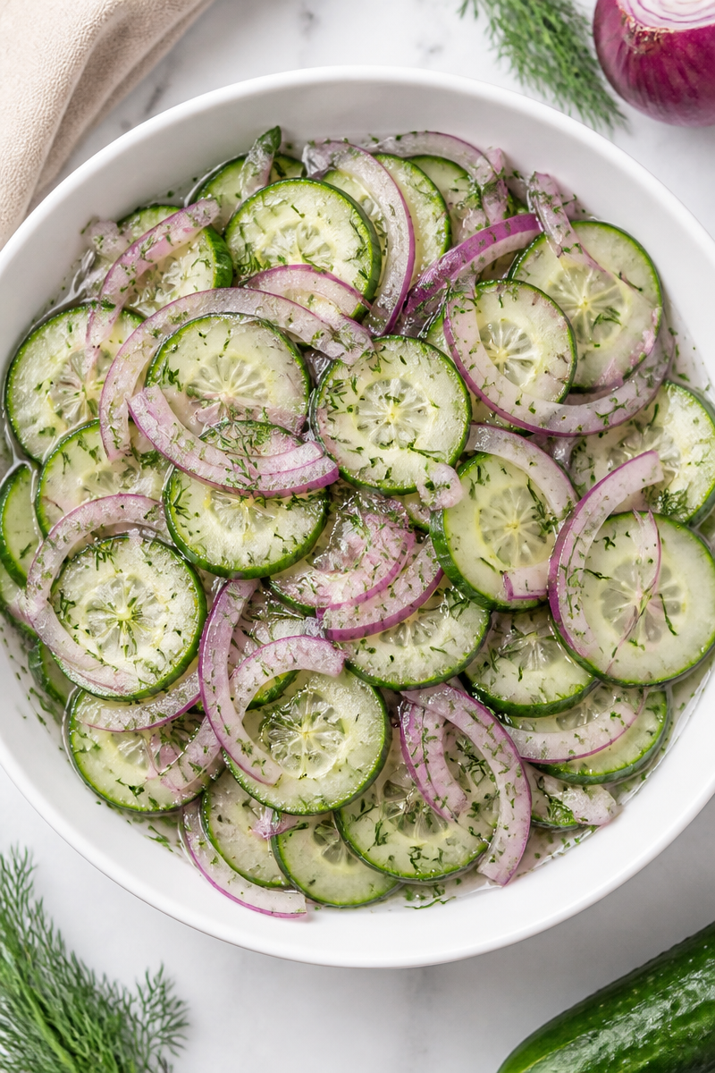 Refreshing Cucumber Onion Salad Bowl Refreshing Cucumber Onion Salad Bowl