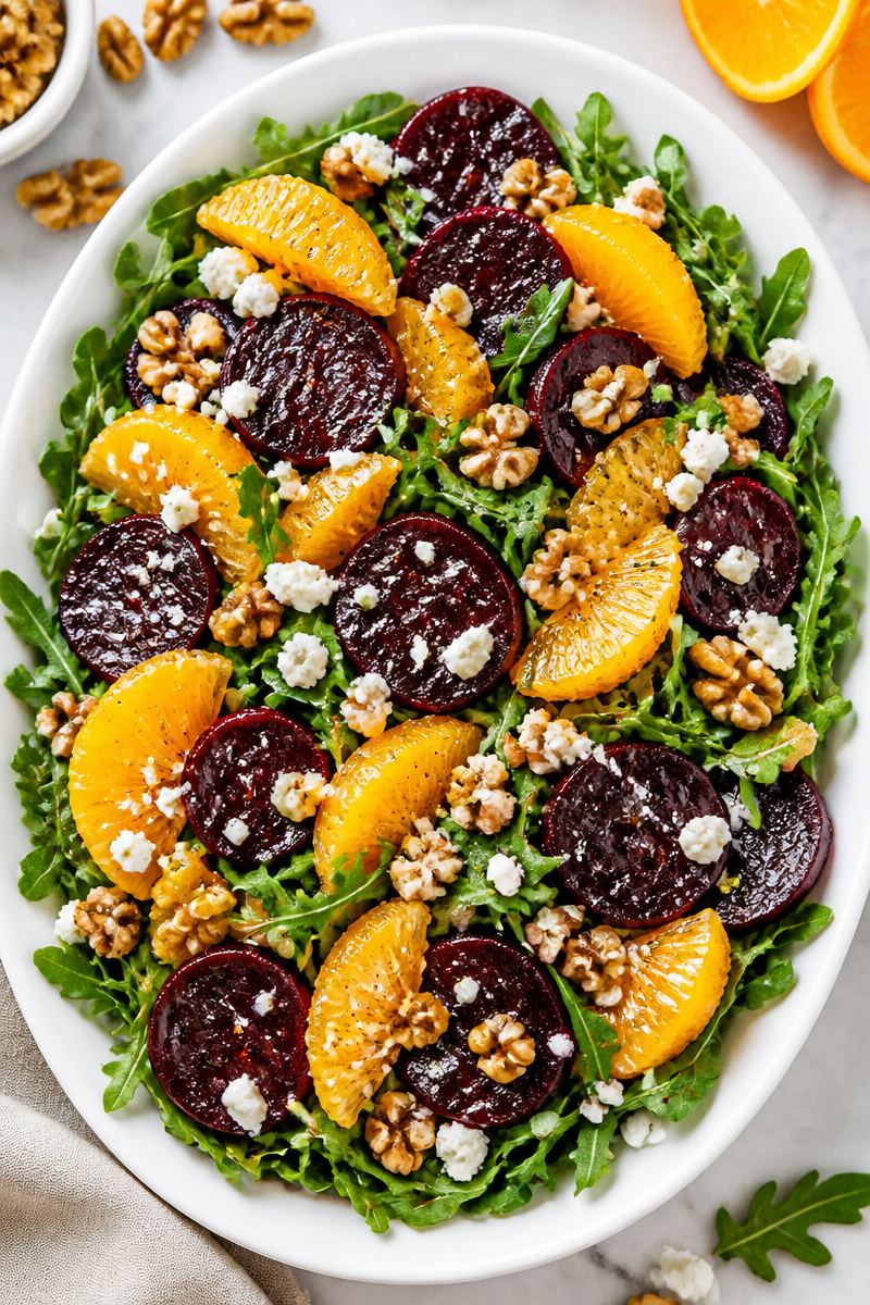 Roasted Beet Orange Arugula Walnut Salad Roasted Beet Orange Arugula Walnut Salad