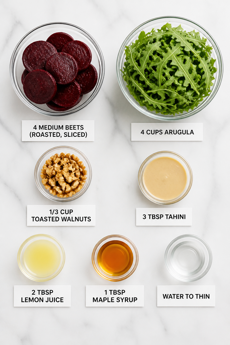 Roasted Beet Salad Tahini Lemon Sauce