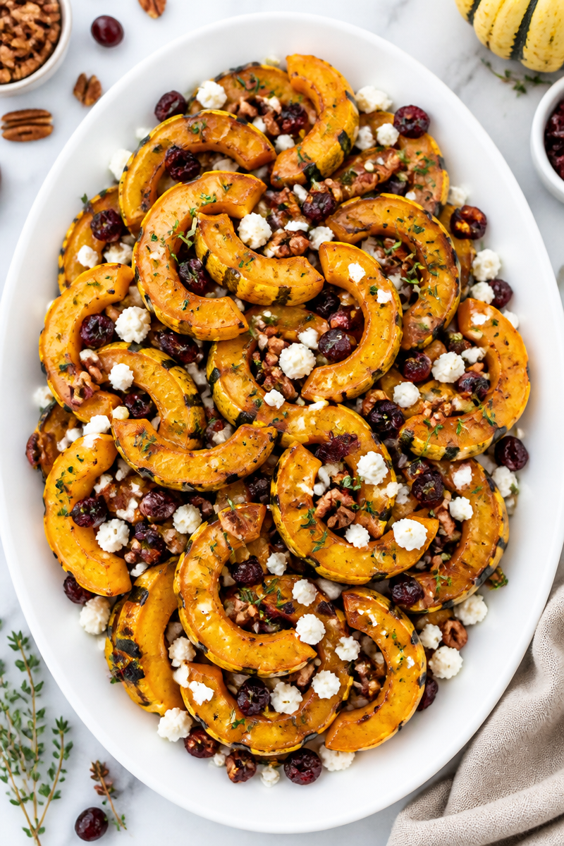 Roasted Delicata Squash Maple Pecan Roasted Delicata Squash Maple Pecan