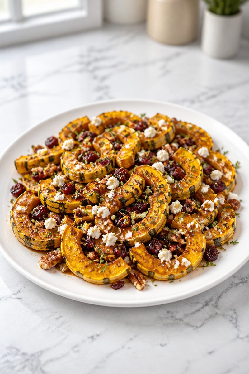Roasted Delicata Squash Maple Pecan Roasted Delicata Squash Maple Pecan