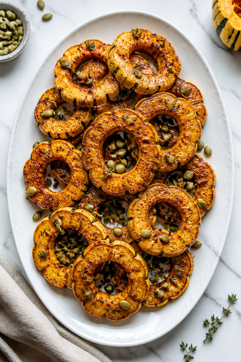 Roasted Delicata Squash Ring Side