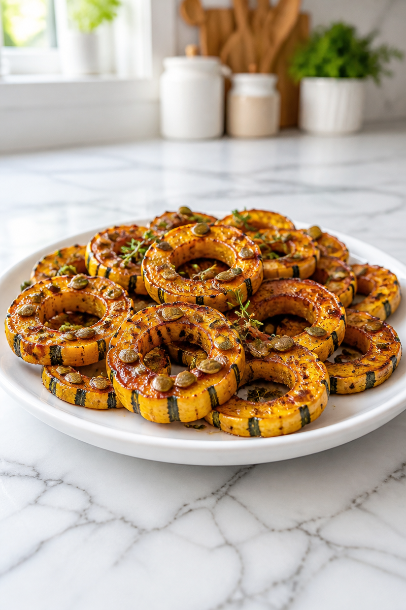 Roasted Delicata Squash Ring Side
