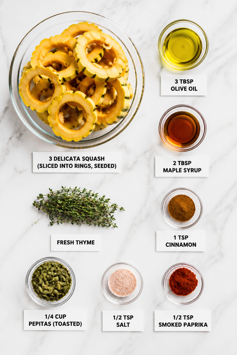 Roasted Delicata Squash Ring Side