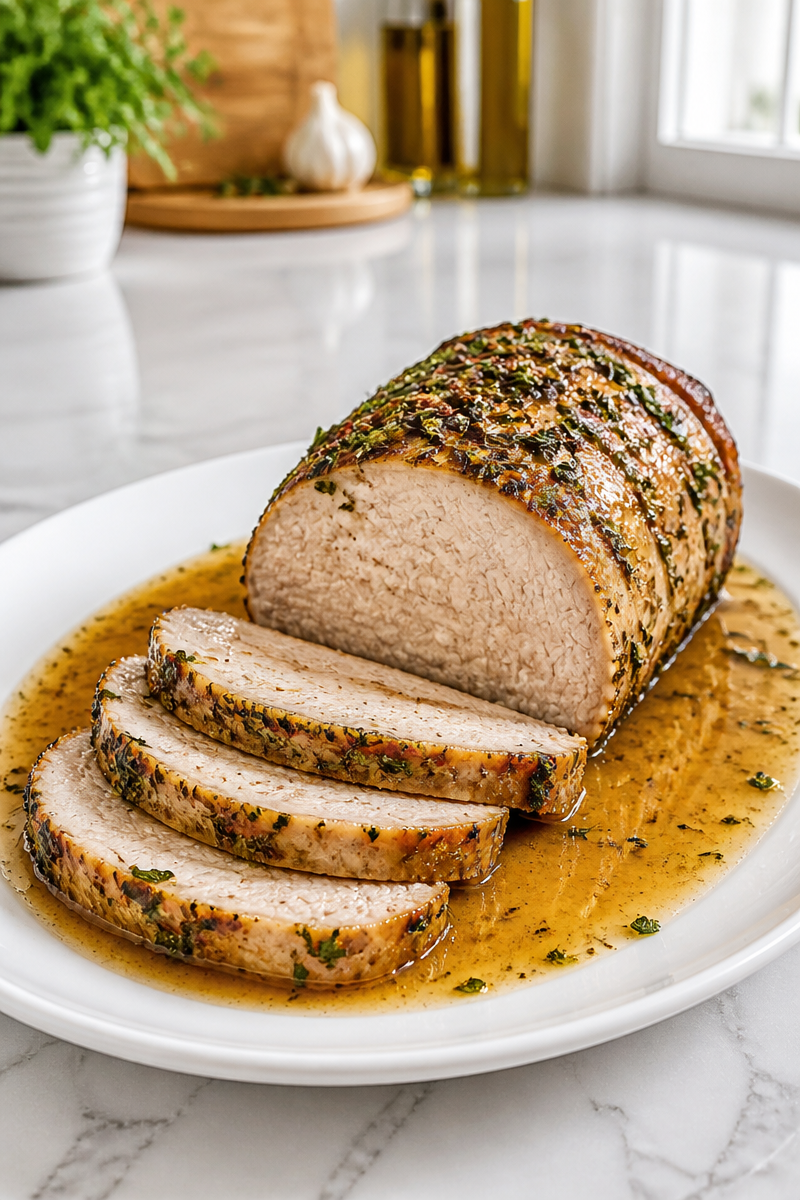 Roasted Garlic Herb Pork Loin Roast Roasted Garlic Herb Pork Loin Roast