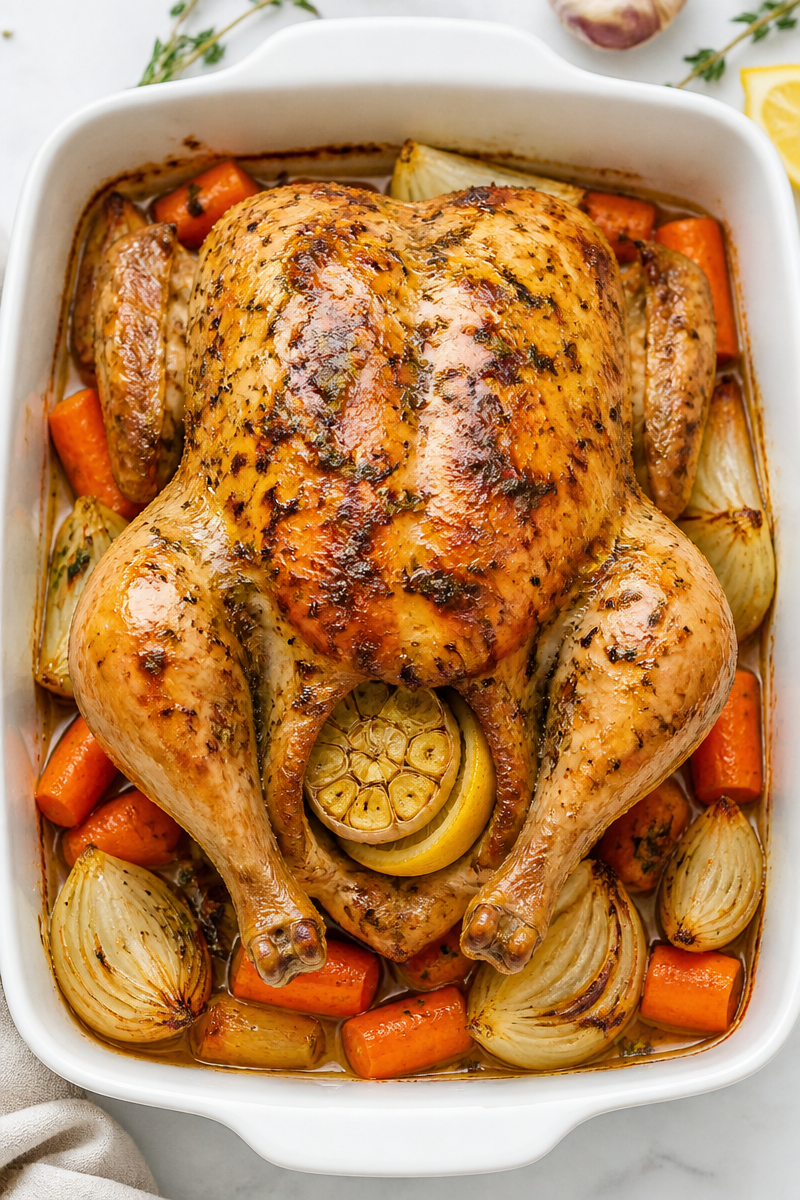 Roasted Garlic Herb Whole Chicken Roasted Garlic Herb Whole Chicken