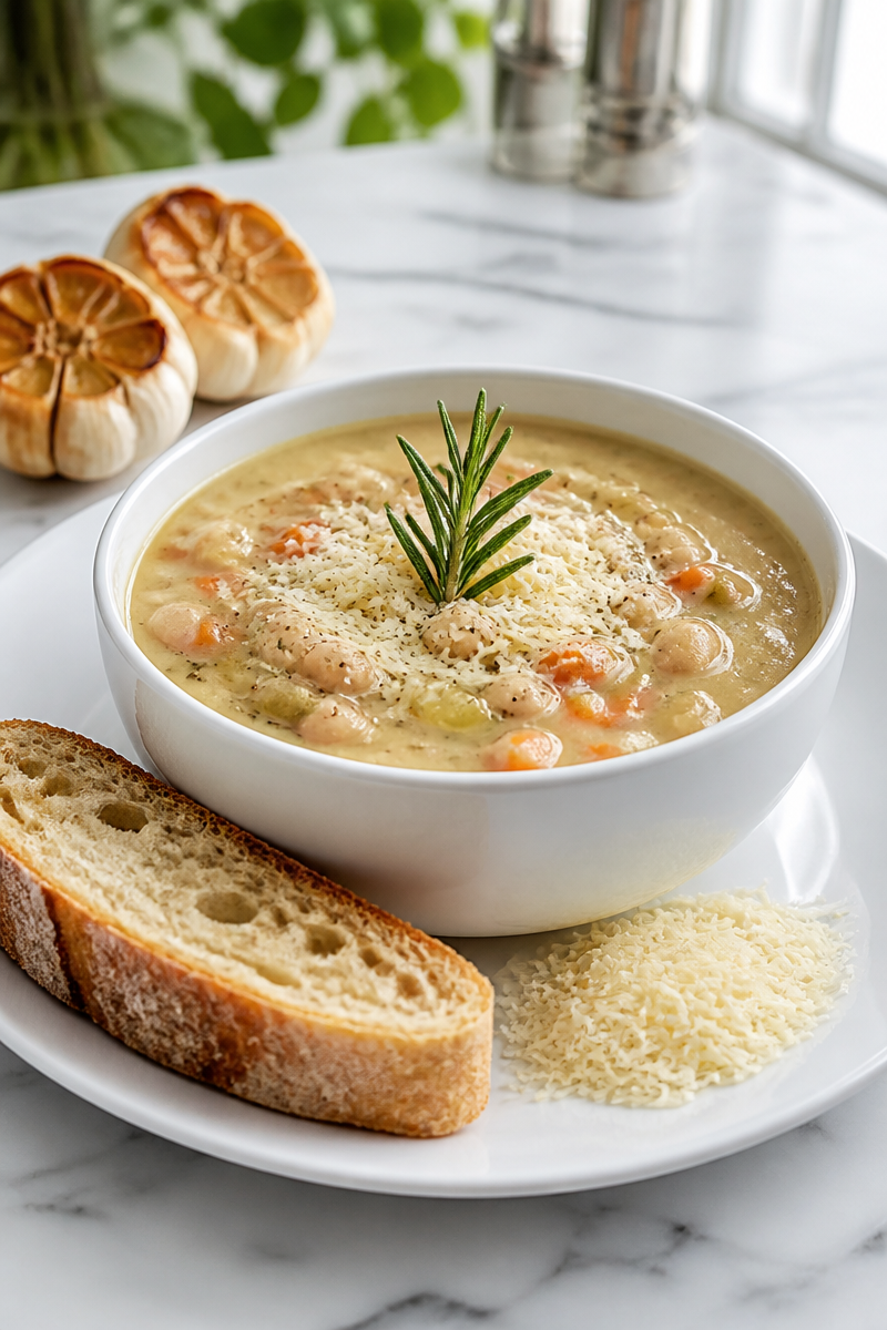 Roasted Garlic White Bean Soup Roasted Garlic White Bean Soup
