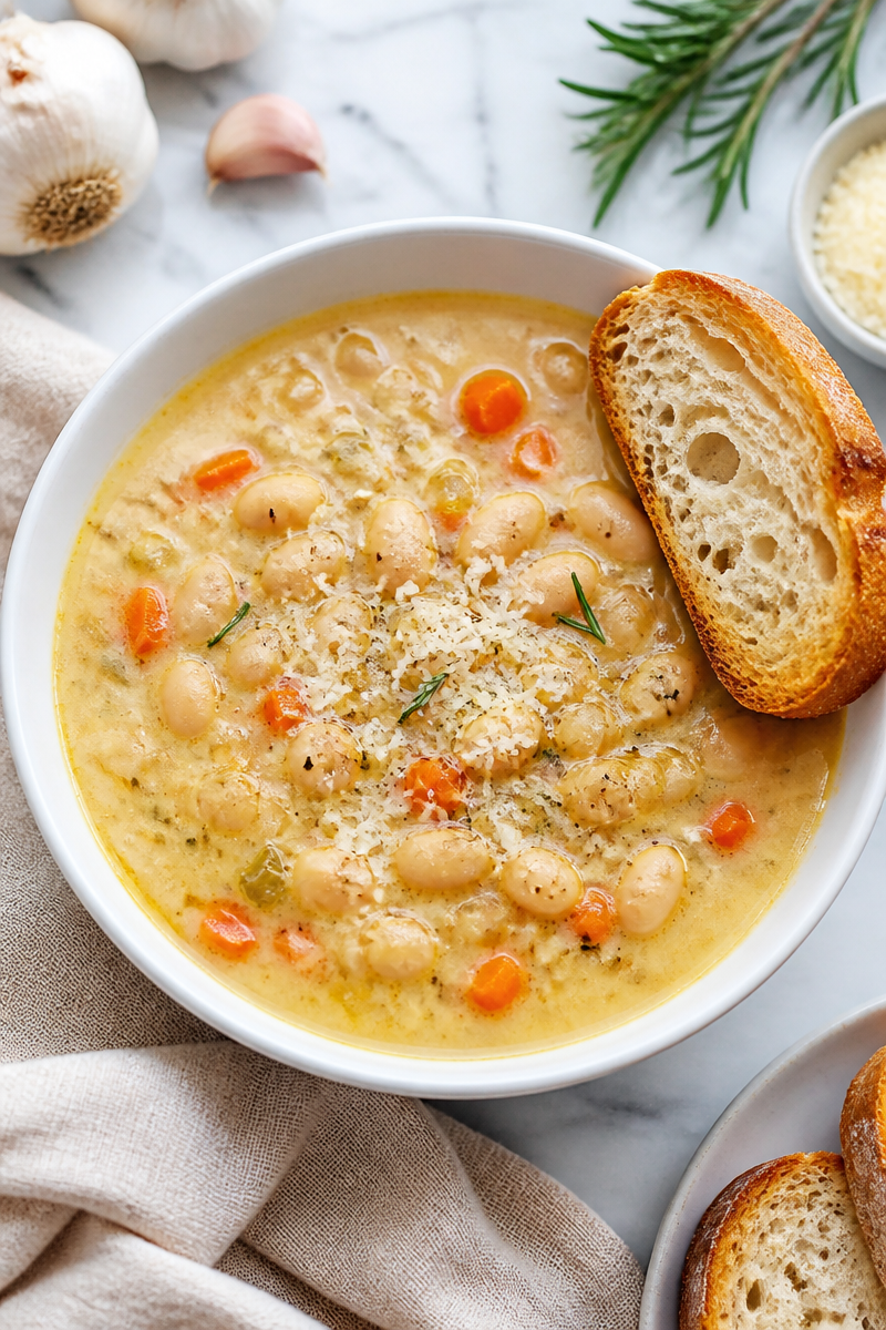 Roasted Garlic White Bean Soup Roasted Garlic White Bean Soup
