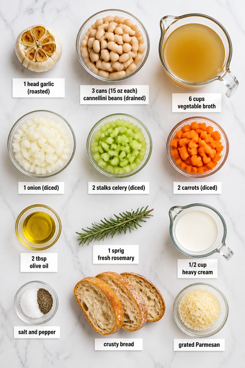 Roasted Garlic White Bean Soup Roasted Garlic White Bean Soup