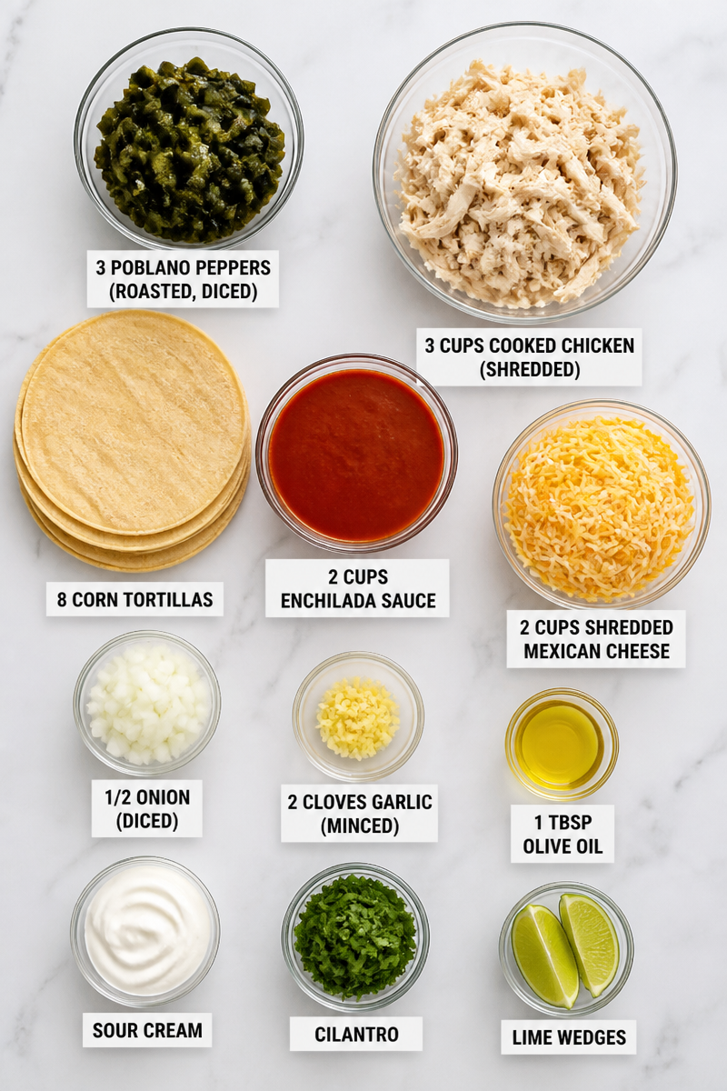 Roasted Poblano Chicken Enchilada Skillet Roasted Poblano Chicken Enchilada Skillet