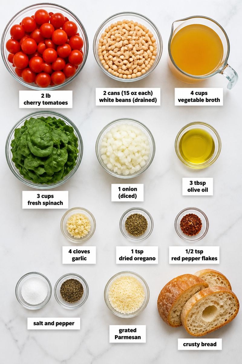 Roasted Tomato White Bean Spinach Soup Roasted Tomato White Bean Spinach Soup