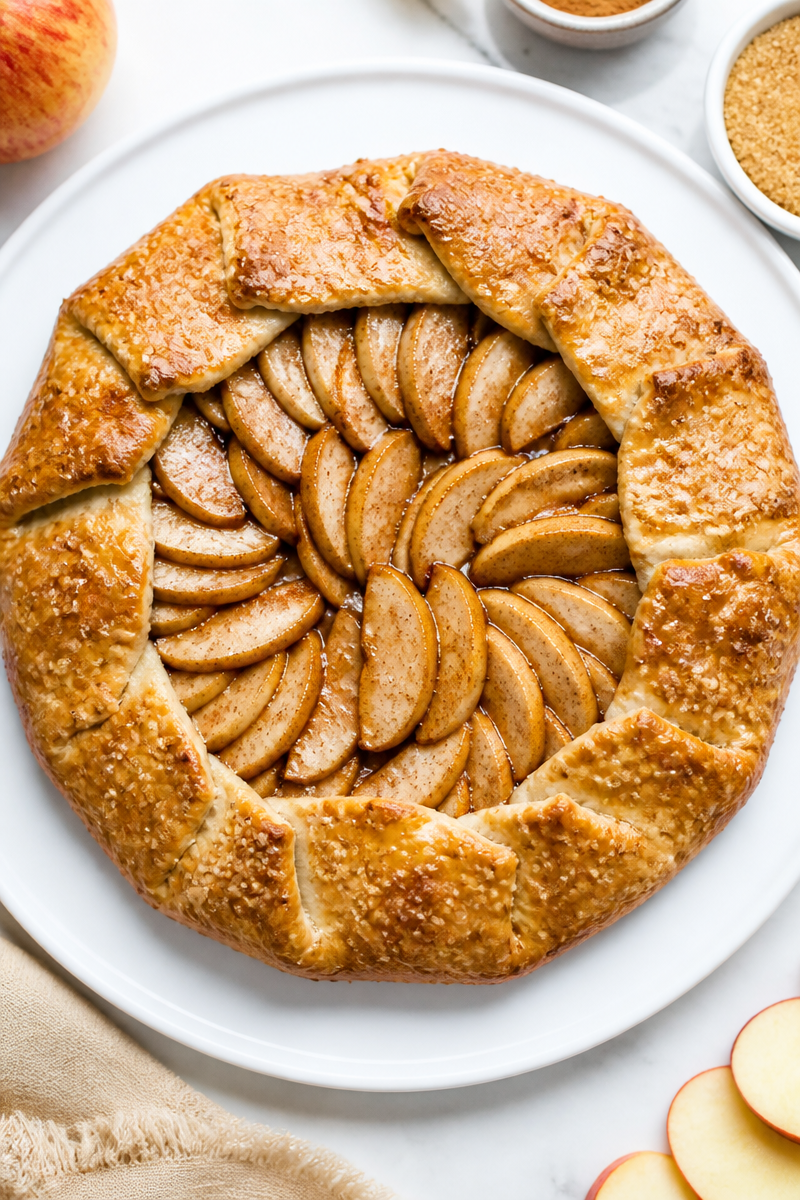 Rustic Apple Galette With Cinnamon Rustic Apple Galette With Cinnamon