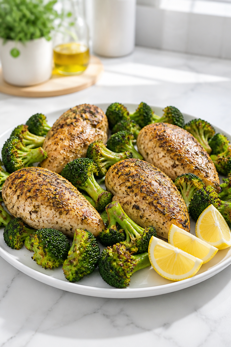 Sheet Pan Chicken Broccoli Weeknight Meal