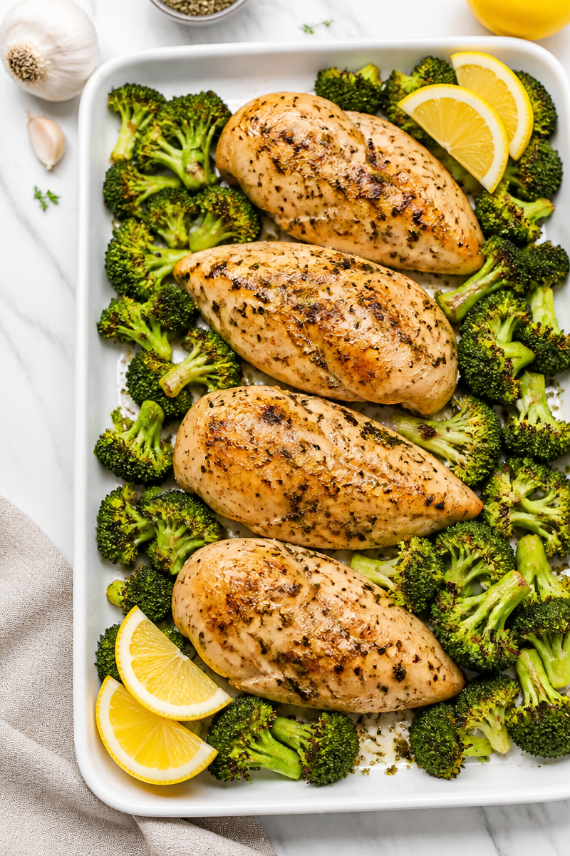 Sheet Pan Chicken Broccoli Weeknight Meal