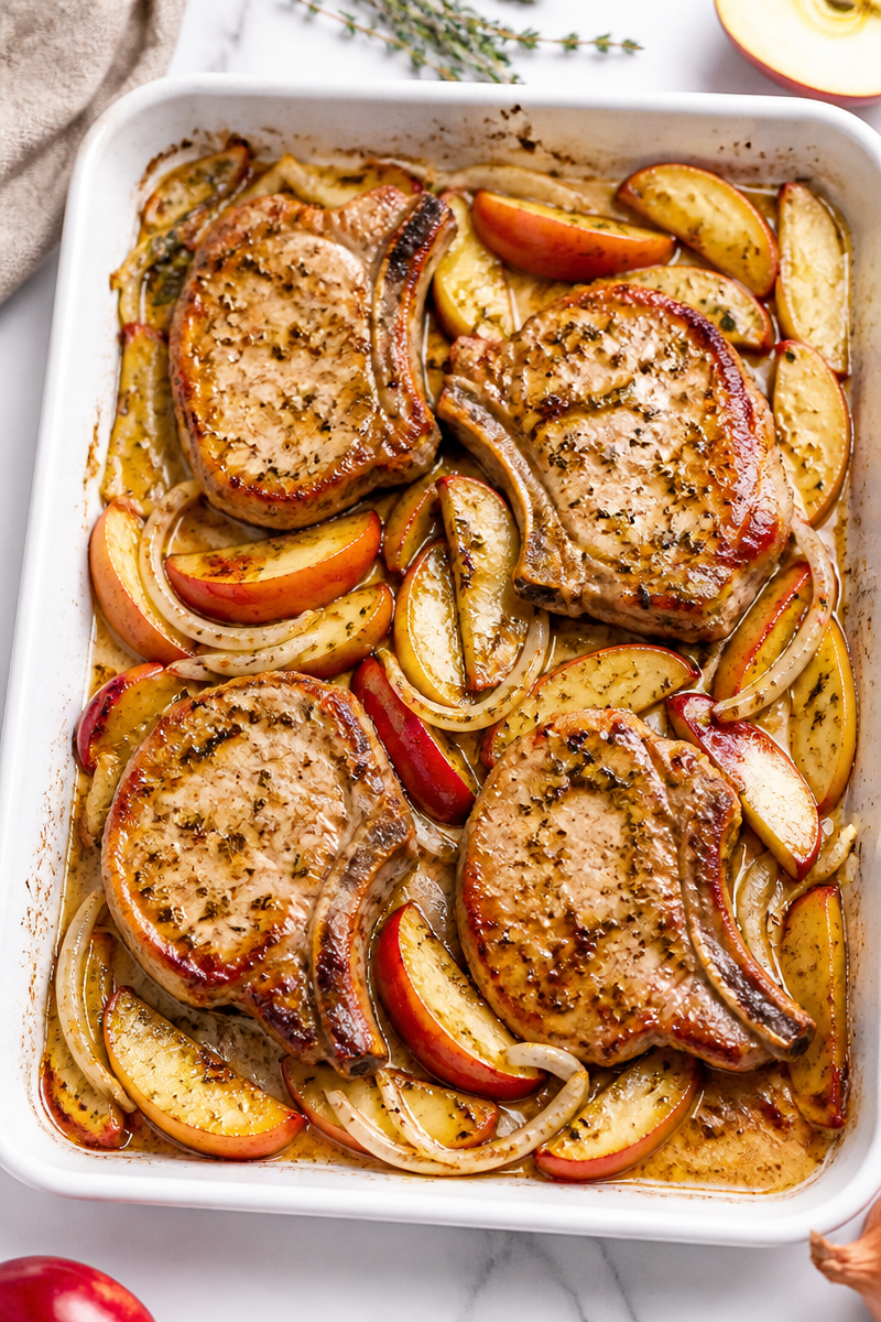 Sheet Pan Pork Chop Apple Freezer