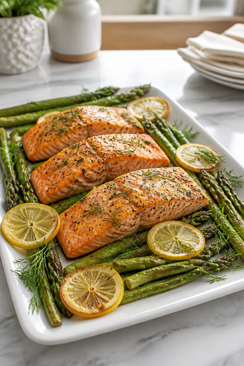 Sheet Pan Salmon Asparagus Lemon Freezer