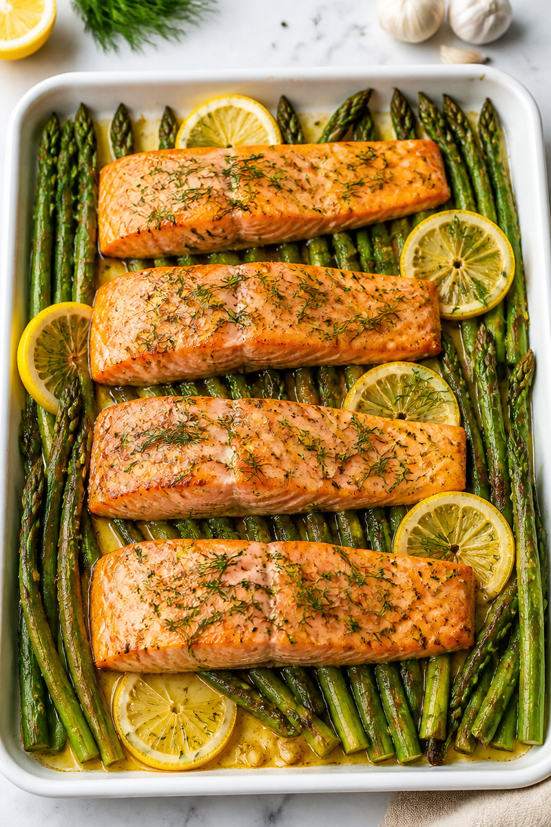 Sheet Pan Salmon Asparagus Lemon Freezer
