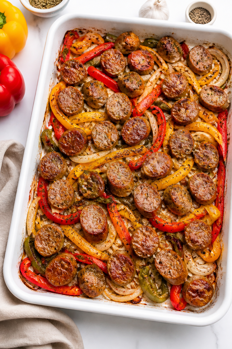 Sheet Pan Sausage Pepper Bake Sheet Pan Sausage Pepper Bake