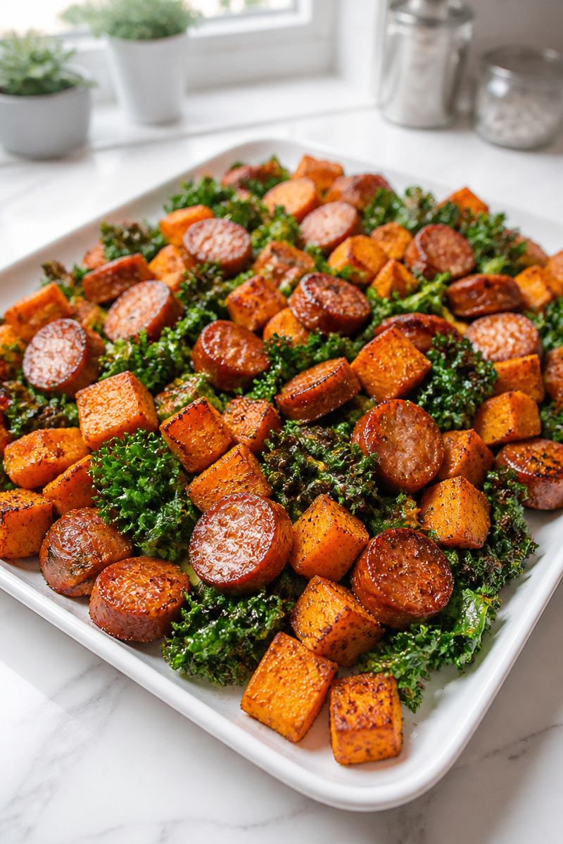 Sheet Pan Sausage Sweet Potato Kale Sheet Pan Sausage Sweet Potato Kale