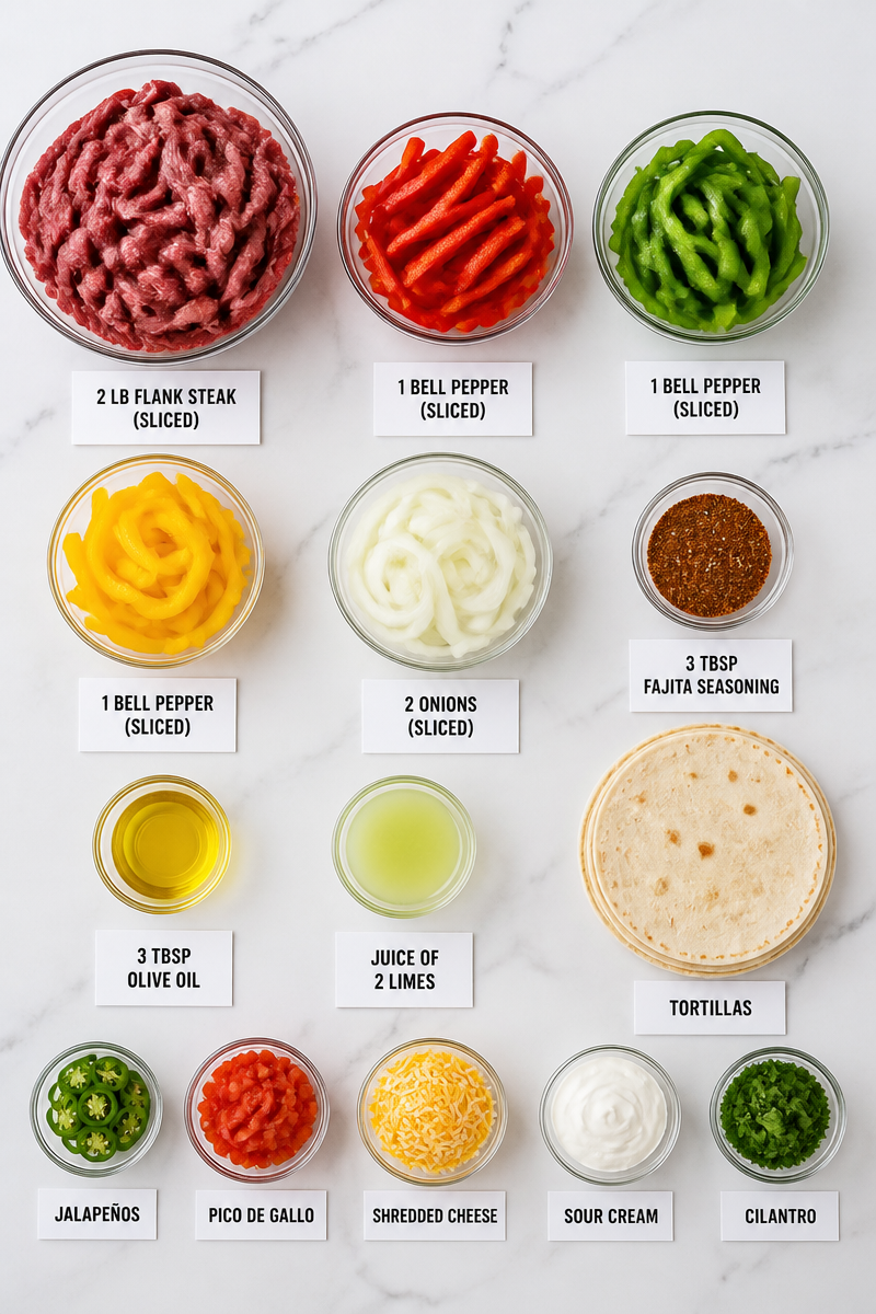 Sheet Pan Steak Fajita Freezer Meal