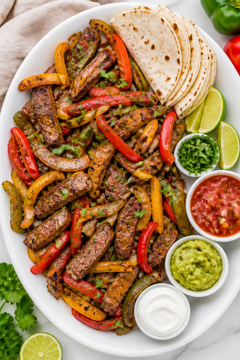 Sheet Pan Steak Fajita Freezer Meal