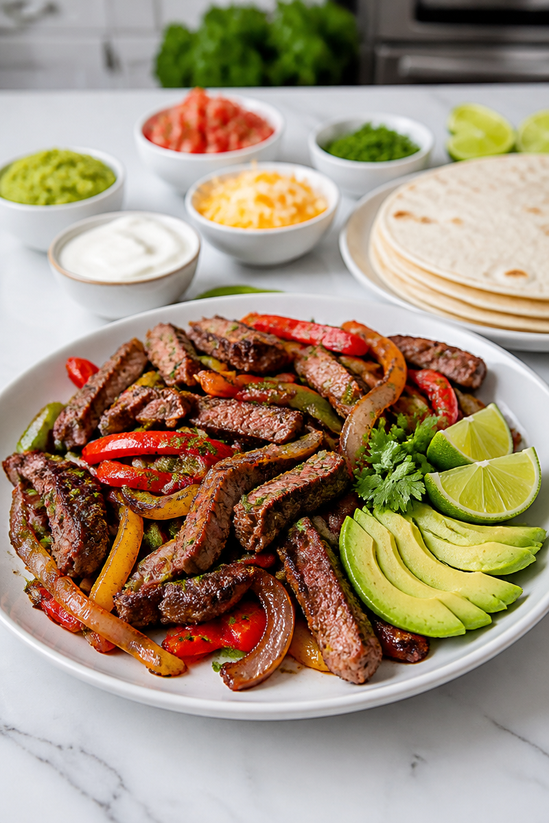 Sheet Pan Steak Fajita Freezer Meal