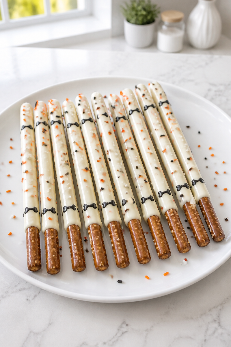 Skeleton Bone White Chocolate Pretzel Skeleton Bone White Chocolate Pretzel