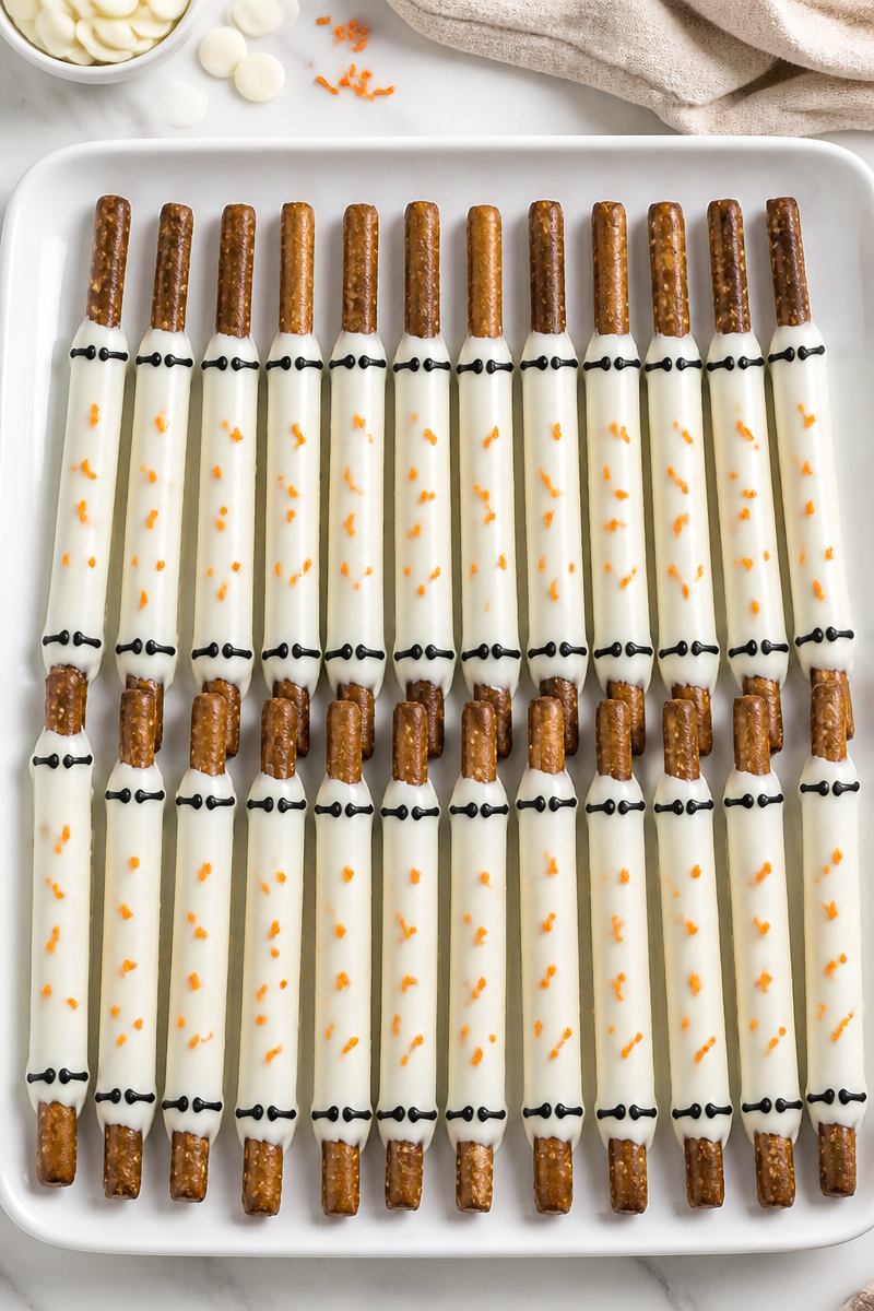 Skeleton Bone White Chocolate Pretzel Skeleton Bone White Chocolate Pretzel
