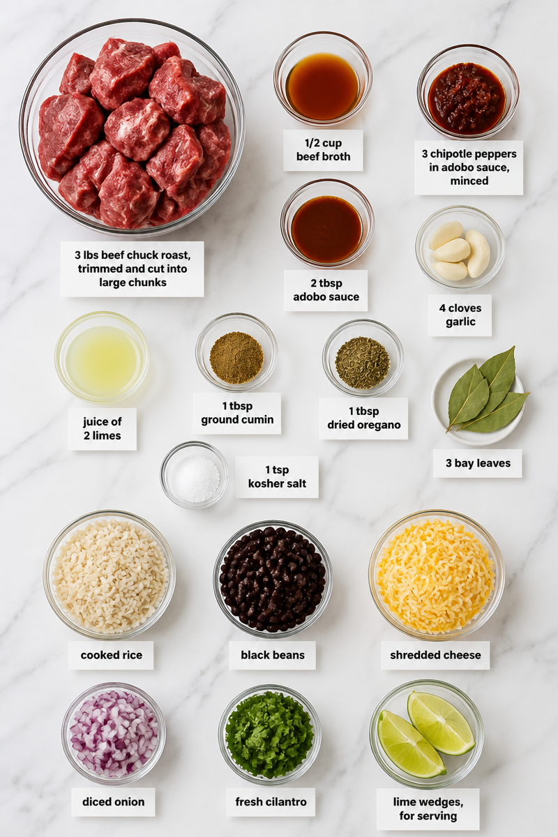 Slow Cooker Beef Barbacoa Taco Bowl Slow Cooker Beef Barbacoa Taco Bowl