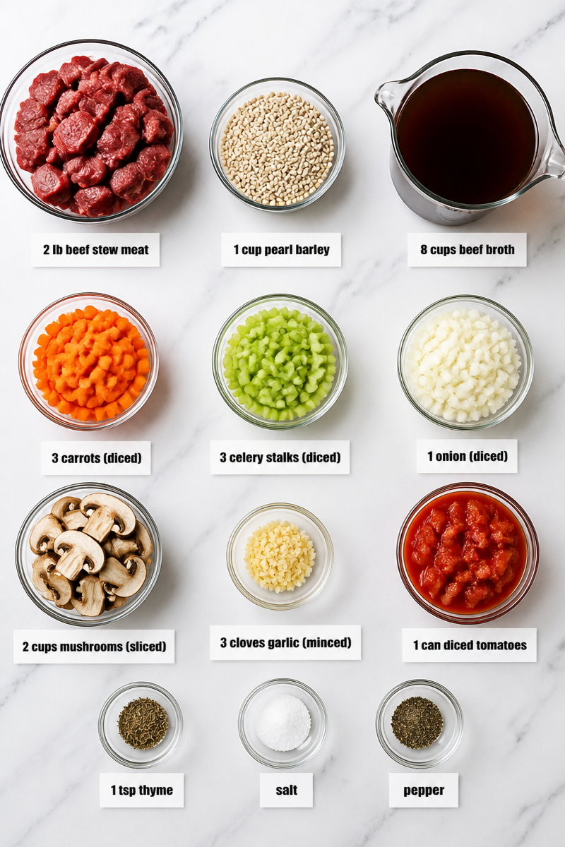 Slow Cooker Beef Barley Vegetable Stew Slow Cooker Beef Barley Vegetable Stew